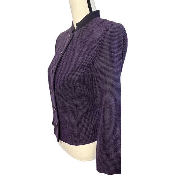 Vintage Miss Dorby Women's Blazer Suit Jacket Purple 6 Button Size 8P - Picture 3 of 6
